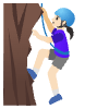 Woman Climbing Light Skin Tone Element from Noto Emojis Set