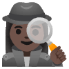 Woman Detective Dark Skin Tone Element from Noto Emojis Set