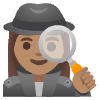 Woman Detective Medium Skin Tone Element from Noto Emojis Set