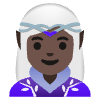 Woman Elf Dark Skin Tone Element from Noto Emojis Set