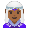 Woman Elf Medium Dark Skin Tone Element from Noto Emojis Set