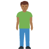 Man Standing Medium Dark Skin Tone Element from Twemoji Emoji Set