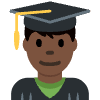 Man Student Dark Skin Tone Element from Twemoji Emoji Set