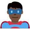 Man Superhero Dark Skin Tone Element from Twemoji Emoji Set