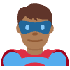 Man Superhero Medium Dark Skin Tone Element from Twemoji Emoji Set