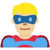 Man Superhero Medium Light Skin Tone Element from Twemoji Emoji Set