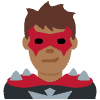 Man Supervillain Medium Dark Skin Tone Element from Twemoji Emoji Set
