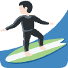 Man Surfing Light Skin Tone Element from Twemoji Emoji Set