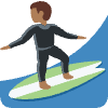Man Surfing Medium Dark Skin Tone Element from Twemoji Emoji Set