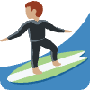 Man Surfing Medium Skin Tone Element from Twemoji Emoji Set