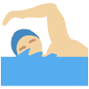 Man Swimming Medium Light Skin Tone Element from Twemoji Emoji Set