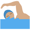Man Swimming Medium Skin Tone Element from Twemoji Emoji Set