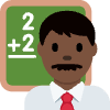 Man Teacher Dark Skin Tone Element from Twemoji Emoji Set