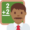 Man Teacher Medium Dark Skin Tone Element from Twemoji Emoji Set
