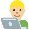 Man Technologist Medium Light Skin Tone Element from Twemoji Emoji Set