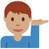 Man Tipping Hand Medium Skin Tone Element from Twemoji Emoji Set