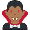 Man Vampire Medium Dark Skin Tone Element from Twemoji Emoji Set