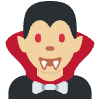 Man Vampire Medium Light Skin Tone Element from Twemoji Emoji Set