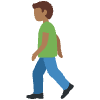 Man Walking Medium Dark Skin Tone Element from Twemoji Emoji Set