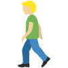 Man Walking Medium Light Skin Tone Element from Twemoji Emoji Set