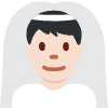 Man With Veil Light Skin Tone Emoji from Twemoji Set | Free Download as SVG Vector and Transparent PNG | Streamline emojis