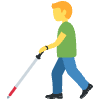 Man With White Cane Element from Twemoji Emoji Set