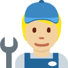 Mechanic Medium Light Skin Tone Element from Twemoji Emoji Set