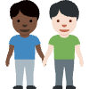 Men Holding Hands Dark Skin Tone Light Skin Tone Element from Twemoji Emoji Set