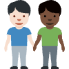 Men Holding Hands Light Skin Tone Dark Skin Tone Element from Twemoji Emoji Set