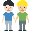 Men Holding Hands Light Skin Tone Medium Light Skin Tone Element from Twemoji Emoji Set