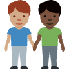 Men Holding Hands Medium Skin Tone Dark Skin Tone Element from Twemoji Emoji Set