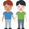 Men Holding Hands Medium Skin Tone Light Skin Tone Element from Twemoji Emoji Set