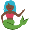 Mermaid Dark Skin Tone Element from Twemoji Emoji Set