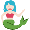 Mermaid Light Skin Tone Element from Twemoji Emoji Set