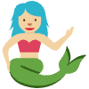 Mermaid Medium Light Skin Tone Element from Twemoji Emoji Set
