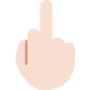 Middle Finger Light Skin Tone Element from Twemoji Emoji Set