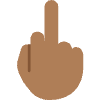 Middle Finger Medium Dark Skin Tone Element from Twemoji Emoji Set