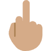 Middle Finger Medium Skin Tone Element from Twemoji Emoji Set