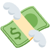 Money With Wings Element from Twemoji Emoji Set