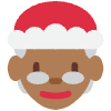 Mrs. Claus Medium Dark Skin Tone Element from Twemoji Emoji Set