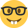 Nerd Face Element from Twemoji Emoji Set
