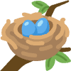 Nest With Eggs Element from Twemoji Emoji Set