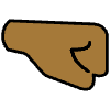 Right Facing Fist Medium Dark Skin Tone Element from OpenMoji Emoji Set