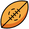 Rugby Football Element from OpenMoji Emoji Set