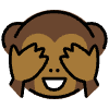 See No Evil Monkey Element from OpenMoji Emoji Set