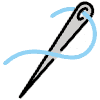 Sewing Needle Element from OpenMoji Emoji Set