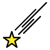 Shooting Star Element from OpenMoji Emoji Set