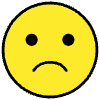Slightly Frowning Face Element from OpenMoji Emoji Set