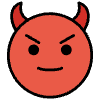 Smiling Face With Horns Element from OpenMoji Emoji Set
