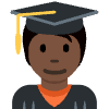 Student Dark Skin Tone Element from Twemoji Emoji Set